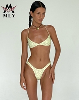 MLY Tissu en polyester recyclé Maillots de bain pour femmes Impression personnalisée Maillots de bain Fabrication Micro Bikinis brésiliens Maillots de bain Bikini