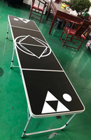 Table de jeu de Beerpong pliable personnalisée, robuste et portable de 8 pieds, table de Bière Pong avec hayon et trou