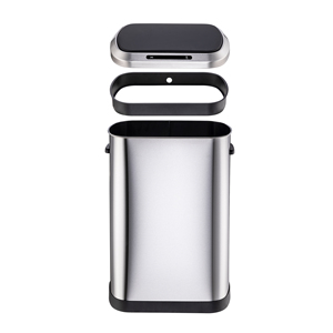 Infrared sensing stainless Steel rubish bin park trash bin metal garbage container recycling bins outdoor