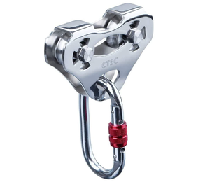 Poulie de chariot en acier inoxydable CTSC avec protection pour les mains et <span class=keywords><strong>mousqueton</strong></span>, pour la sécurité sportive et le levage jusqu'à 800 lbs - Product Image 1