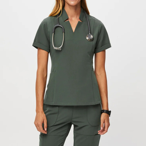 Vêtements de travail pour étudiants, ensembles de hauts à manches courtes et de pantalons slim, sur mesure, pour laboratoire dentaire, chirurgie, uniformes - Product Image 4