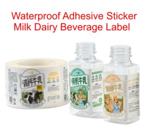 Custom Waterproof Adhesive Sticker Dairy <strong>Beverage</strong> <strong>Label</strong> For Fresh Milk <strong>Bottle</strong> Packing - Product Image 1