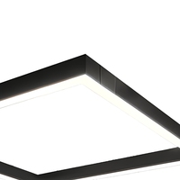Connecteur de profilé en aluminium Allred pour suspension linéaire carrée LED personnalisée, lumière blanche chaude douce 2700K, angle de faisceau 100°