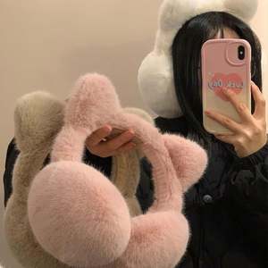 Cache-oreilles pliables en peluche avec oreilles de chat mignonnes, tendance, chauds pour l'hiver, pour étudiantes, cyclistes, résistance au froid, USA Mairun, taille unique - Product Image 4