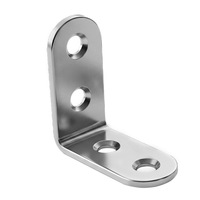 Support d'angle en L durable et poli à 90 degrés en acier inoxydable 304 pour meubles en bois, armoires et étagères
