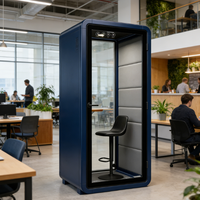 Pod Akustik Kantor Satu Orang Modern Tahan Lama 4000k LED Anti Silau Paduan Aluminium Penerbangan