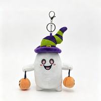 Peluche personnalisée à partir de vos créations, porte-clés fantôme personnalisé pour Halloween, mini décoration suspendue de 10 cm, personnalisation OEM ODM