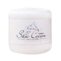 Nouvelle Arrivée Robe d'été à manches courtes en fil fin de soie et coton filé teint en dentelle, doux pour la peau, pour tricot et crochet à la main