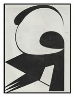 Art mural abstrait noir et blanc texturé, peinture minimaliste sans cadre pour la décoration moderne de la maison