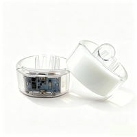 Pulsera LED de Alta Calidad OEM con Control de Botones Programable y Cambio de Color, Brazalete de ABS para Regalos de Fiesta de Navidad