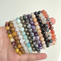 8mm Naturstein Stretch Reiki Schmuck Kristall Edelstein Armband Perle Chakra Geschenk