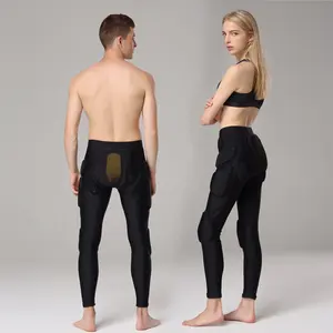 Hot Koop Custom Zwart Foam Pad Training Beveiligingen Anti-Collision Lange Broek Met Heup Dij Knie Bescherming