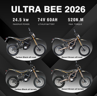 Surron Nouveau modèle 74v 60ah ultra Bee Électrique hors route 24.5kW Homologué pour la route ultra Bee 21kw Noir 2026