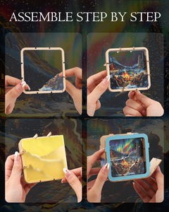 Puzzle 3D en bois éducatif, veilleuse, jouet DIY pour adultes et famille/amis, 51-100 pièces - Product Image 3