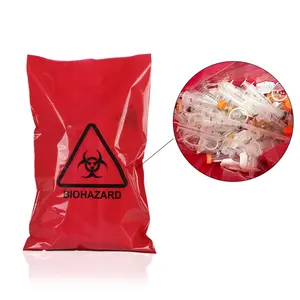 उच्च तापमान प्रतिरोध अस्पताल के लिए biohazard कचरा बैग चिकित्सा अपशिष्ट बैग