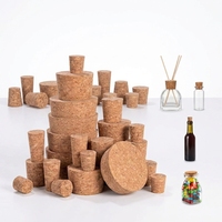 Bouchons en liège coniques réutilisables, hermétiques et écologiques DINGYE, multi-tailles, pour diffuseurs, cosmétiques, bouteilles de vin et bocaux de conservation