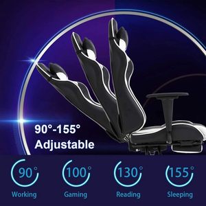 Fabrication de chaises de sport électronique, vente en gros, chaise gamer, fauteuil inclinable pas cher, chaise d'ordinateur PC, chaise de jeu en cuir avec repose-pieds - Product Image 3