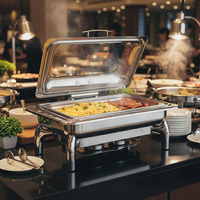 Luxuriöses Chafing Dish Set Silbernes Chafing Dish Goldenes Chafing Dish Edelstahl für Restaurant Hotel Buffet Nutzung