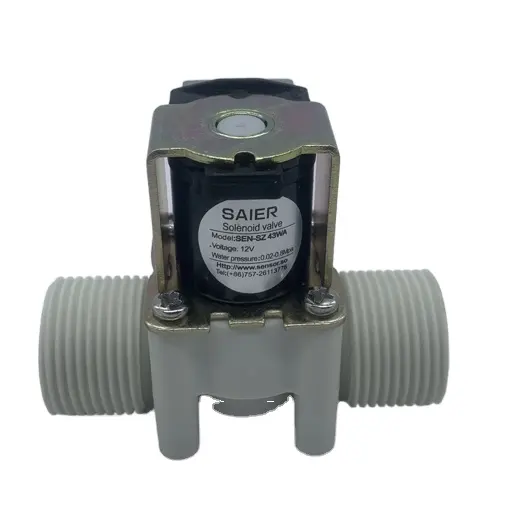 Válvula solenoide de material de nailon Válvula solenoide de agua de plástico G3/4 "Válvula solenoide de riego 24V AC