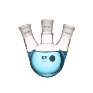 MZXP-003 de vidrio de laboratorio, termo de fondo redondo de tres Cuello, Material de Boro, 3,3 - Product Image 1