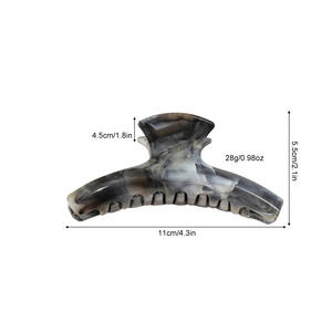 กิ๊บติดผมพลาสติกสีพาสเทลเรียบง่ายขนาด 11 ซม. แบบครึ่งวงกลม  กิ๊บหนีบผมทรงฉลาม  อุปกรณ์เสริมผมสำหรับผู้หญิง - Product Image 2