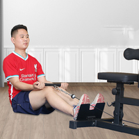 Station d'entraînement multifonctionnelle pour la maison en promotion : Machine à câble pour tractions et rameur avec siège confortable pour le fitness à domicile