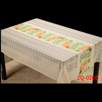 Nappe de table en PVC imperméable moderne, motif feuilles gaufrées, 54 pouces, en plastique coloré imprimé sur mesure pour grossistes, réutilisable, idéale pour les fêtes