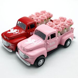 Auto <span class=keywords><strong>d</strong></span>'<span class=keywords><strong>Epoca</strong></span> Classica, <span class=keywords><strong>Camion</strong></span> per San Valentino, Pickup Vintage in Lega da 13cm - Product Image 1