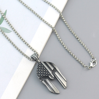 Nouvel arrivage de collier pendentif casque de guerrier Hip Hop hommes femmes collier de couple pendentif pour amoureux rappeur bijoux en acier inoxydable