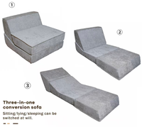Einzelnes Klappbares und Multifunktionales Schlafsofa mit Sitz- und Schlaffunktion Platzsparender Freizeit-Loungesessel