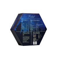 Boîte cadeau rigide hexagonale pour écouteurs intra-auriculaires HiFi, avec insert en EVA personnalisé pour contenir les écouteurs, les câbles et tous les accessoires