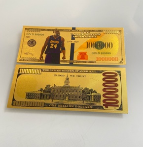 Banconote Commemorative da <span class=keywords><strong>Cento</strong></span> Dollari in Metallo per Collezione di Partite di Basket, Placcate in Oro su Entrambi i Lati, Promozione - Product Image 1