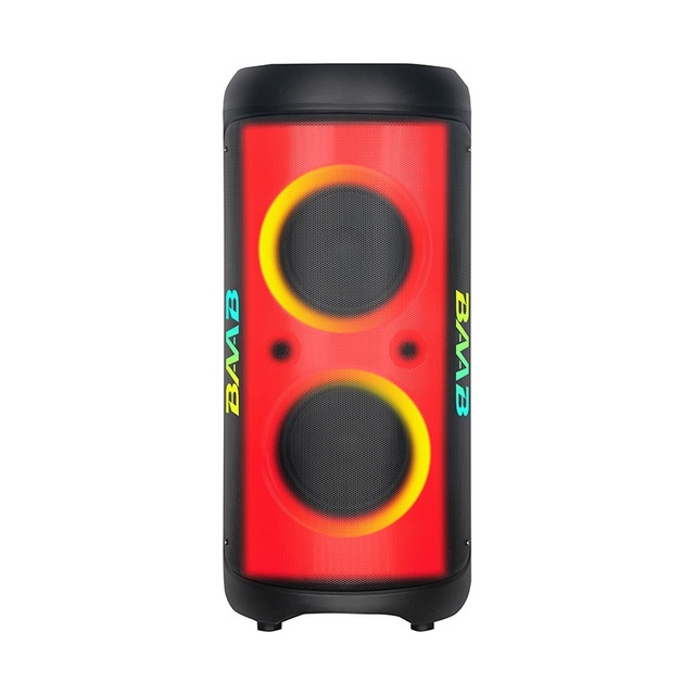 RAYSOUNDS B208-21 Foreign Trade Factory RGB Light Heavy Bass Dual 8-Inch 60-Watt Long-Lasting Portable Smart Speaker Radio 6