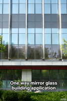 Porte-fenêtre de villa moderne en alliage d'aluminium avec verre miroir unidirectionnel - Verre de confidentialité magnétique horizontal pivotant haut de gamme sur mesure