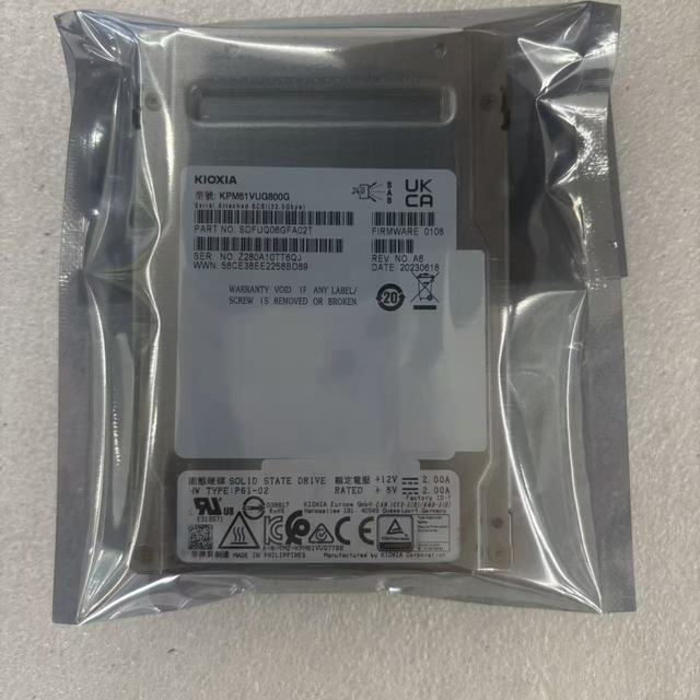 F or  KPM61VUG800G 800GB SAS 24Gbps SSD Hard Disk in Stock