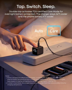 Chargeur intelligent <span class=keywords><strong>Anker</strong></span> A121D Nano 45W USB-C avec écran, charge rapide, reconnaissance intelligente, mode d'entretien intégré, prise pliable compacte à 180° - Product Image 4