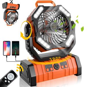 Ventilateur portable d'extérieur avec lumière LED, batterie 20000 mAh, commande tactile, pour le camping - Product Image 3