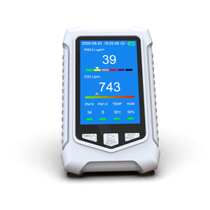 Monitor de Calidad del Aire en Tiempo Real con Pantalla LCD, PM2.5, PM10, CO2, Temperatura, Humedad, con Registro Histórico, Batería Recargable de 2000 mAh - Product Image 3