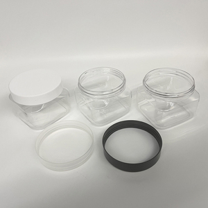 Bán Buôn 150Ml Nhựa Pet Rõ Ràng Vuông Jar Với Vít Con Dấu Nắp, 150G 5 Oz Container Cho Cơ Thể Mỹ Phẩm Gel Thực Phẩm Bơ Đậu Phộng - Product Image 5