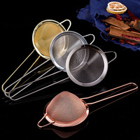 Passoire à mailles fines petit Mini tamis cuisine barre métallique tamis conique ustensile Matcha argent pour thé café Cocktail