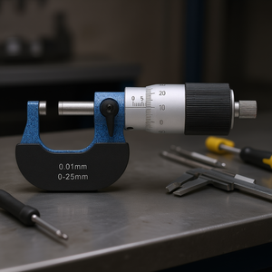 Micrómetro Externo Fervi 0-25 mm, Herramienta de Medición de Precisión de 0.01 mm - Product Image 3