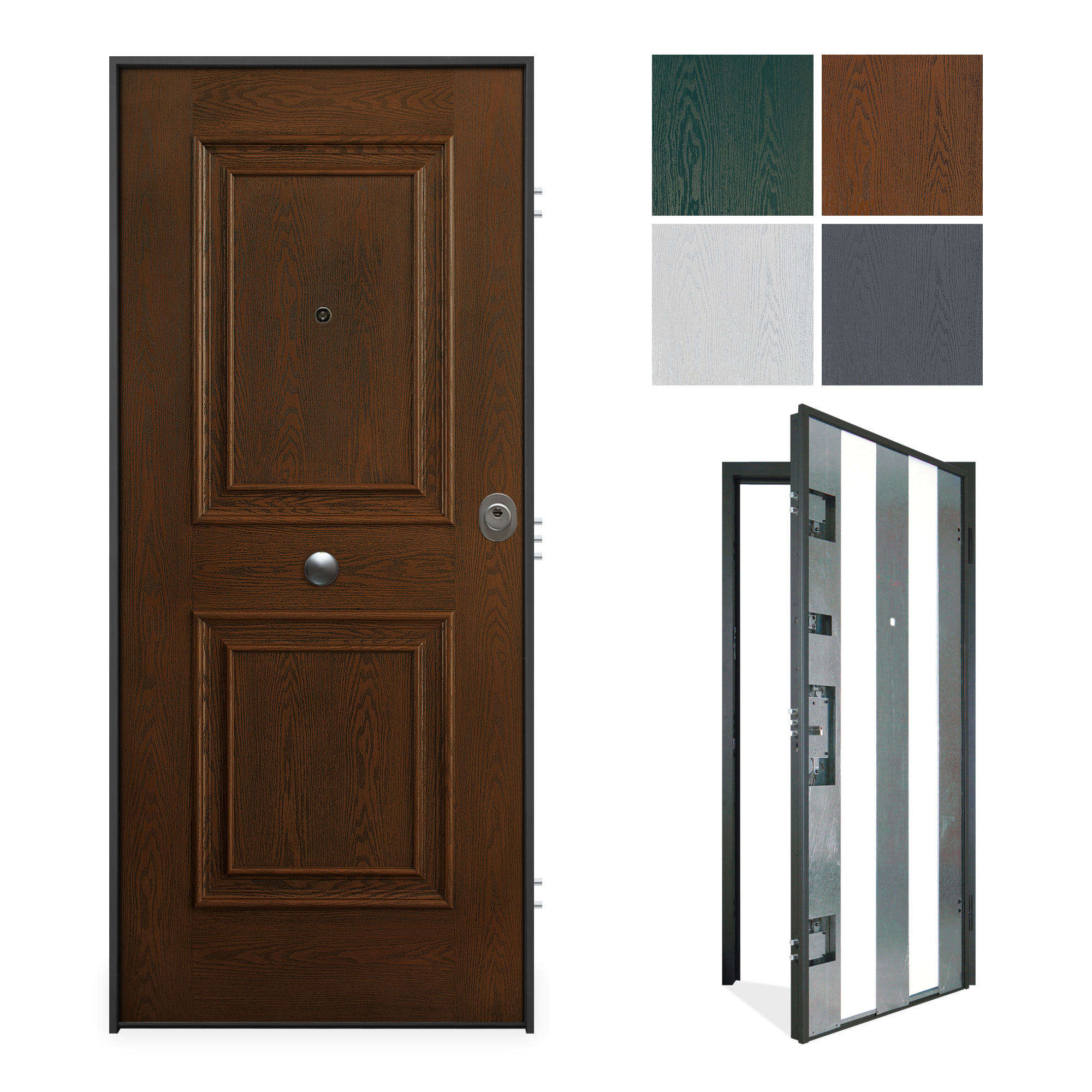 Int: White, Ext:White/Grey/Walnut/Green