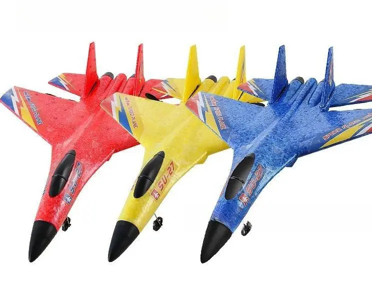 New Rc Aircraft SU-27 Fighter aircraft LED Light 2.4G Radio Controlled Airplane EPP Foam Fixed Wing Hand Throwing