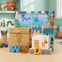 Rompecabezas educativo 3D de doble cara para niños, juguete de letras digitales a juego, tarjetas cognitivas