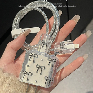 Coque de Protection d'Accessoires pour Câble de Données et Chargeur de Télé<span class=keywords><strong>phone</strong></span>, Motifs Tendance Nœud Adorable et Dessin Animé - Product Image 3