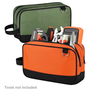 Waterproof Zipper <b>Tool</b> Pouch with Dual Compartments Padded Handle 12inch High-Capacity <b>Tool</b> <b>Bag</b> for Screwdriver Storage (OEM) - Product Image 3