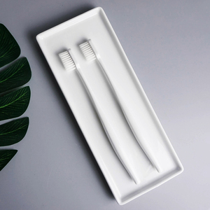 Custom Print Badkamer Organizer Tray Cosmetica Houder Plant Sieraden Parfum Zeepbakje Witte Keramische Rechthoek Bad Trays - Product Image 4