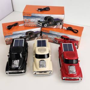 WS692 adornos para El salón hogar decorativo <span class=keywords><strong>Fm</strong></span> <span class=keywords><strong>Am</strong></span> Sw Radio con tarjeta Usb Tf REPRODUCTOR DE Mp3 camioneta forma de coche altavoces solares - Product Image 5