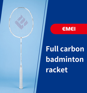 Raquette de badminton Emei modèle blanc en fibre de carbone 4U - Product Image 4