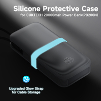 Étui de protection en silicone SIKAI pour batterie externe CUKTECH CP25 20000mAh à port unique, résistant aux chocs et aux rayures